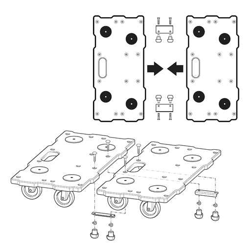 Puzzle Boards Möbelroller FT 400