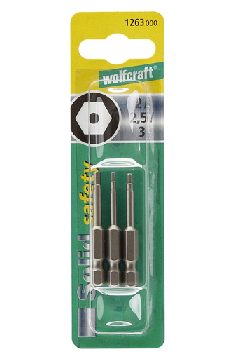 Solid Safety Screwdriver Blade Set, Hexagonal with Hole