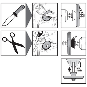 Инструмент за точене на ножове и ножици