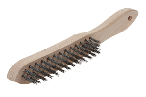 Steel Wire Hand Brush, 4 Rows