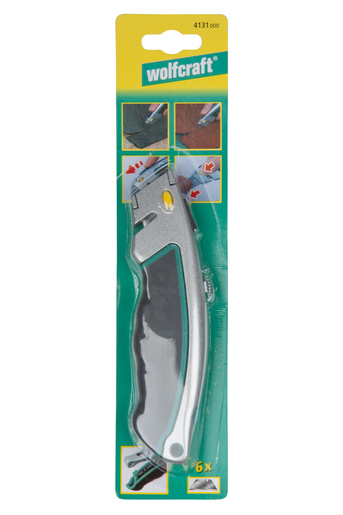 Cúter de cuchillas trapezoidales de cambio rápido con cuchilla retráctil
