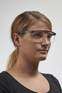 “Safe” Safety Glasses With Adjustable Temples, Clear