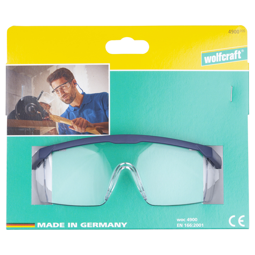 Okulary ochronne „Safe” z regulowanymi zausznikami, bezbarwne