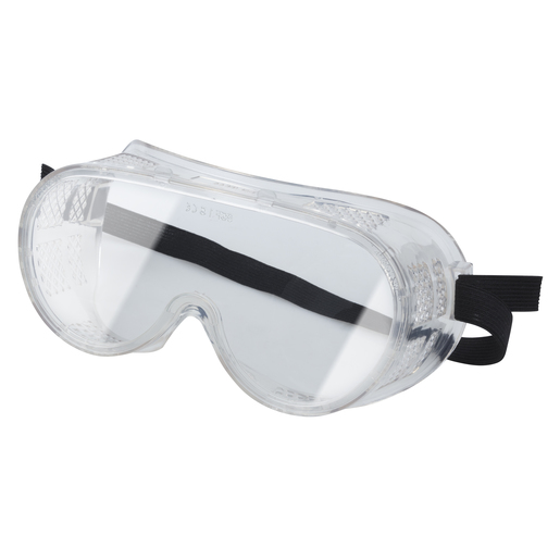 “Standard” Full Protection Goggles With Elastic Headband, Clear