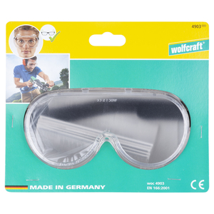 Цели предпазни очила „Standard“ с гумена лента, безцветни