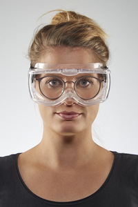 Цели предпазни очила „Comfort“ с уплътнение и гумена лента, безцветни, пасивна вентилация
