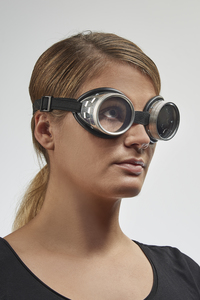 Okulary przeciwodpryskowe z gumowym paskiem, bezbarwne