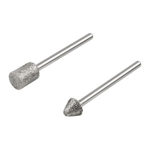 Diamond Mounted Point Set, Cylindrical and Tapered to Point, 2 Pcs.