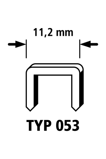 Broad Back Staples, INOX, Type 053