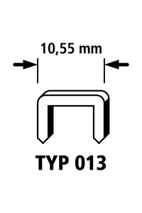 Geniş sırtlı zımba telleri, Tip 013