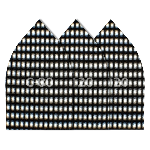 Комплект залепящи решетки за шлайфане за гипскартон 107 x 175 mm