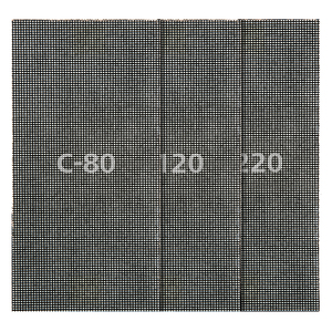 Set di griglie abrasive velcrate per cartongesso 93 x 190 mm